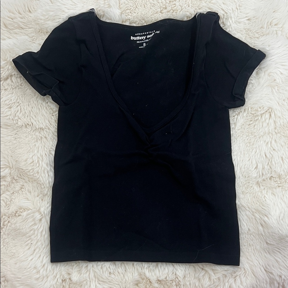 Aeropostale Black Short Sleeve Tee